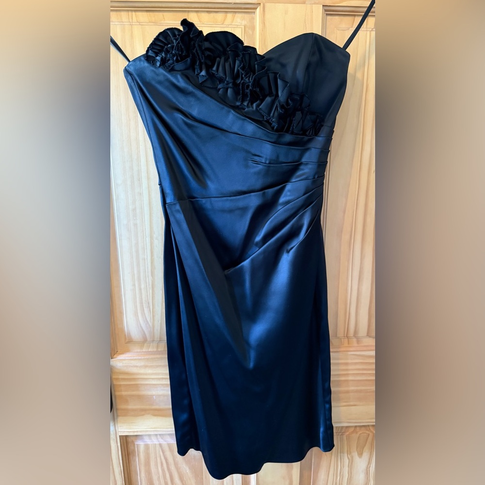 White House Black Market Strapless Black Dress